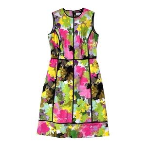 Calvin Klein Floral Cotton Sleeveless Dress - Multicolor Sz 2 Euc, 016